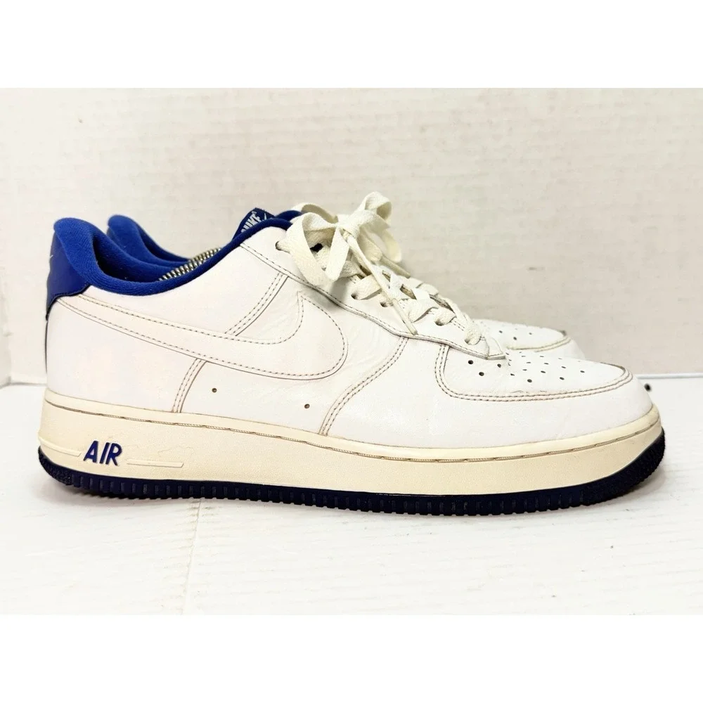 Nike Air Force 1 Low White Game‎ Royal Blue CD0884-102 Men's Size 10 Shoes